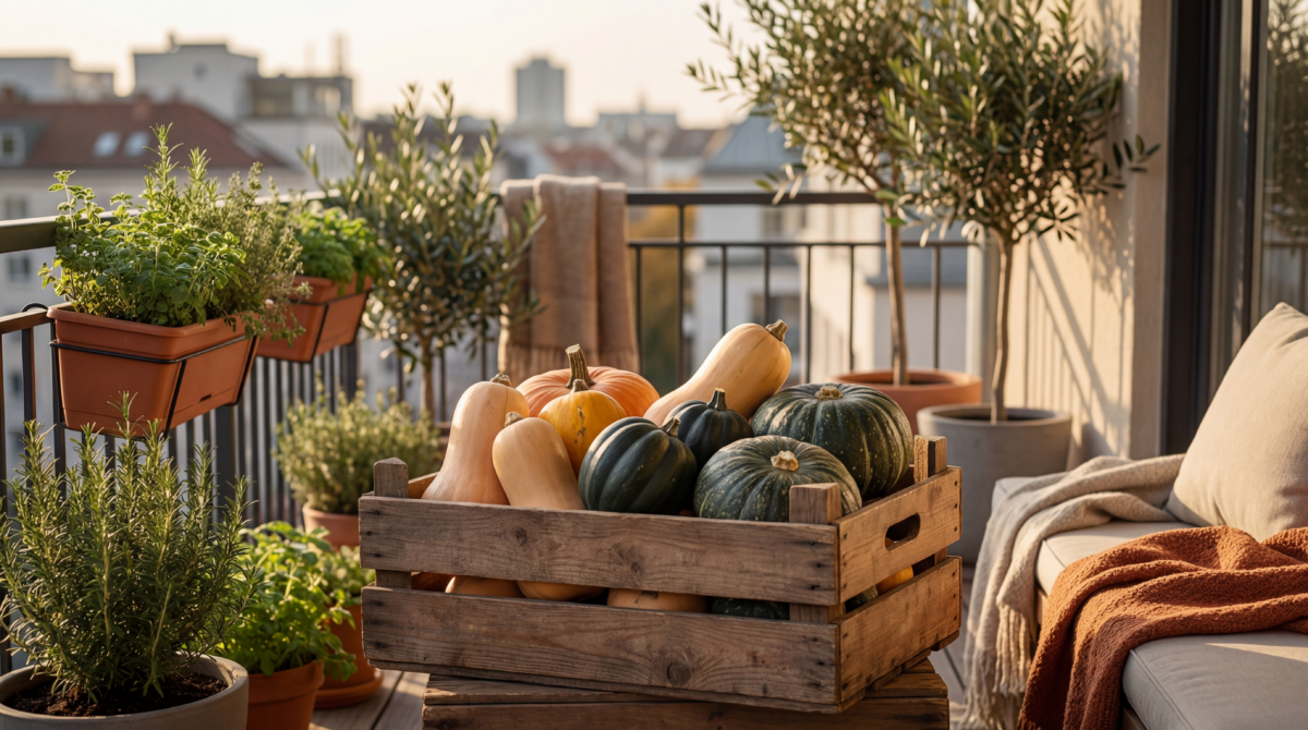 Des courges d’hiver sur le balcon pour remplir votre cuisine